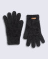Womens Fluffy Unlined Gloves - Black