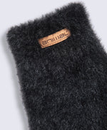 Fluffy Unlined Gloves - Black