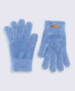Fluffy Unlined Gloves - Blue