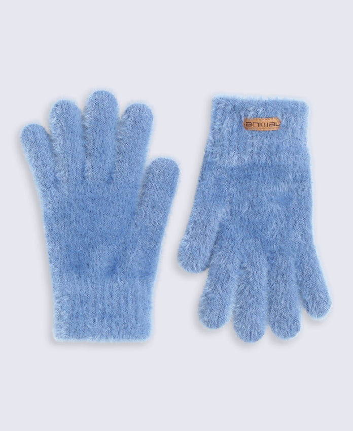 Fluffy Unlined Gloves - Blue