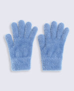 Fluffy Unlined Gloves - Blue