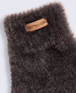 Fluffy Unlined Gloves - Light Brown