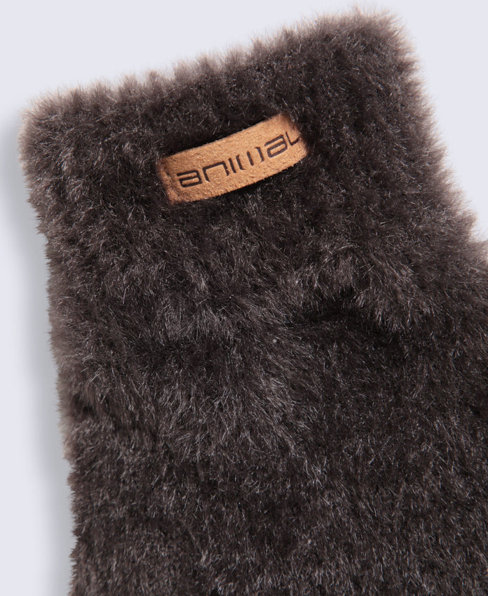 Fluffy Unlined Gloves - Light Brown