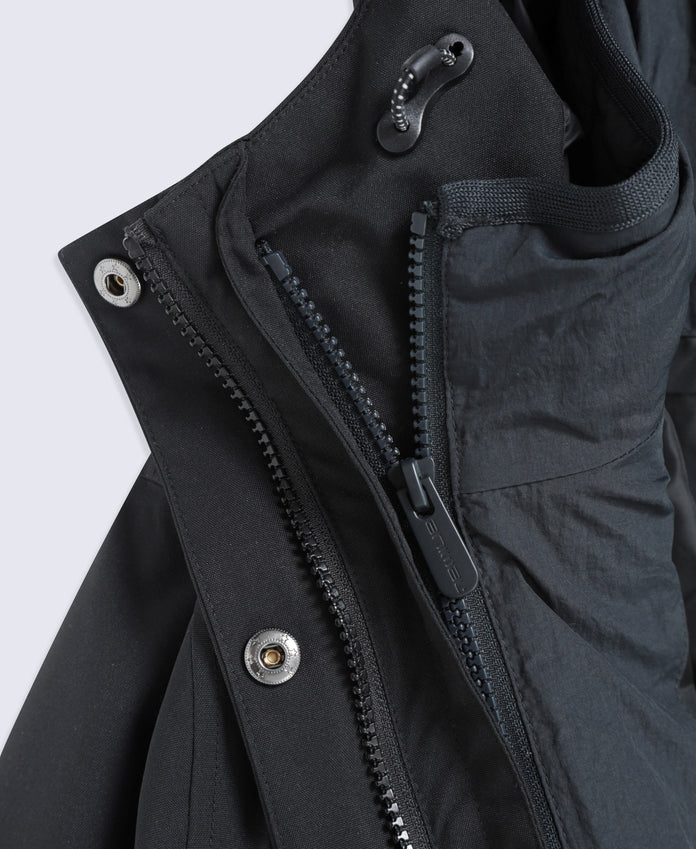 Luna Women’s 3-in-1 Long Waterproof Jacket - Black