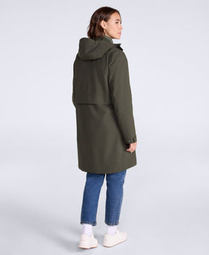 Luna Womens 3 in 1 Long Waterproof Jacket - Khaki