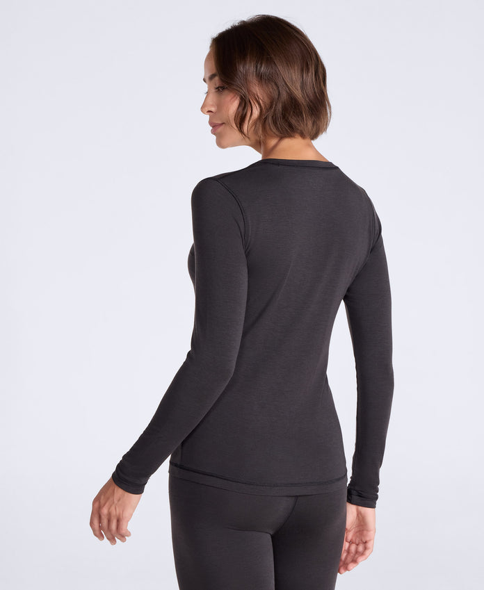Keep the Heat Womens Base Layer Long Sleeve Top - Black