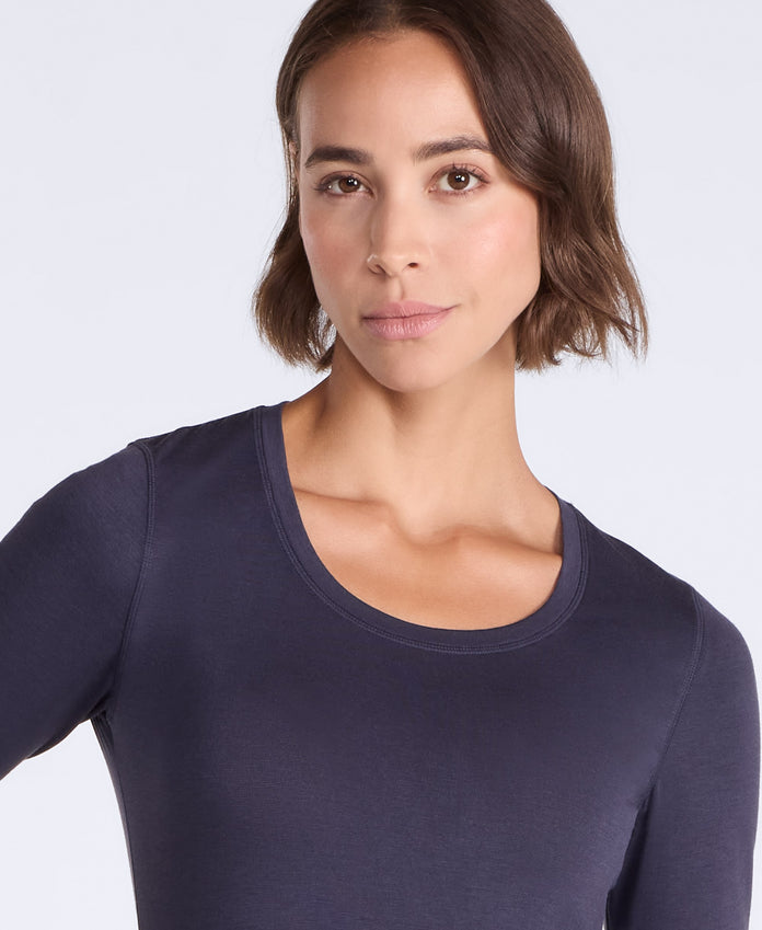 Keep the Heat Womens Base Layer Long Sleeve Top - Navy