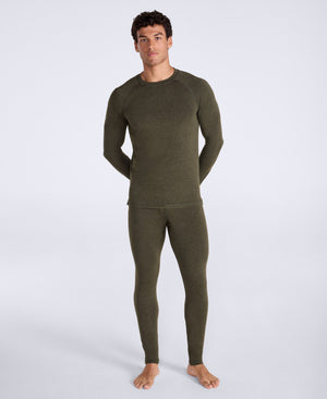 Keep the Heat Mens Base Layer Long Sleeve Top - Khaki