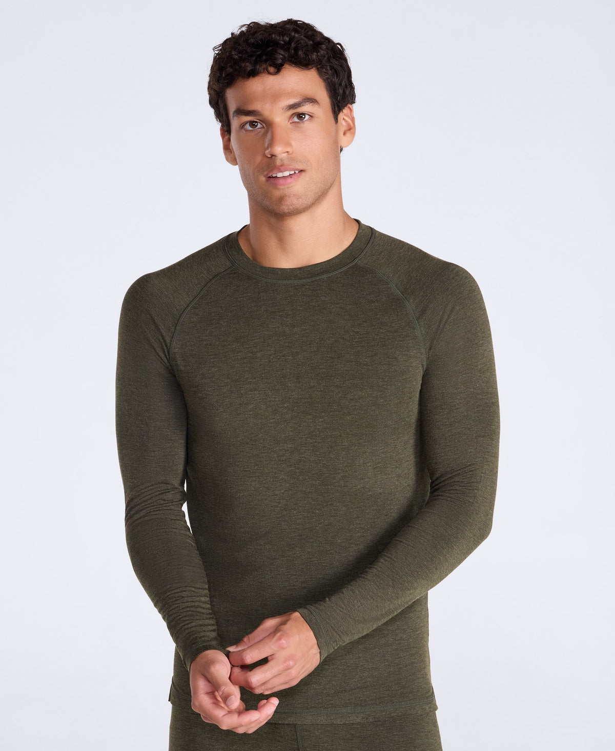 Keep the Heat Mens Base Layer Long Sleeve Top - Khaki