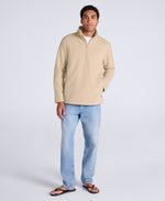 Ted Mens Borg Half Zip Fleece - Beige