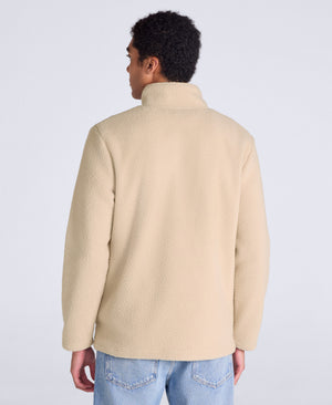 Ted Mens Borg Half Zip Fleece - Beige