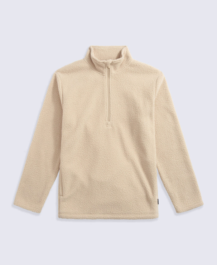 Ted Mens Borg Half Zip Fleece - Beige