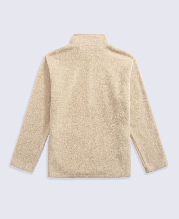 Ted Mens Borg Half Zip Fleece - Beige