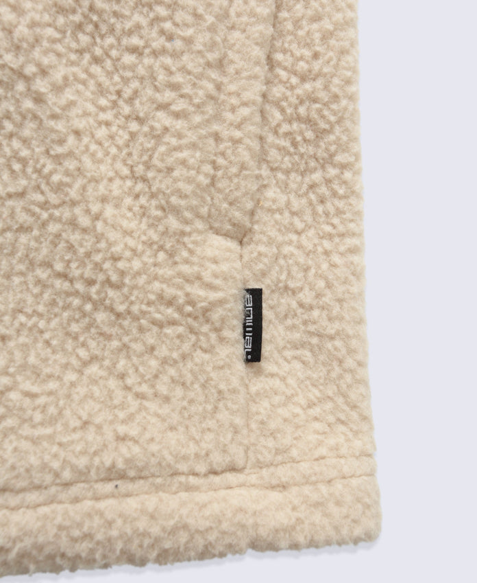 Ted Mens Borg Half Zip Fleece - Beige