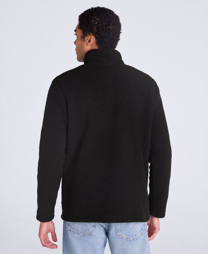 Ted Mens Borg Half Zip Fleece - Black