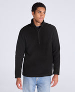 Ted Mens Borg Half Zip Fleece - Black