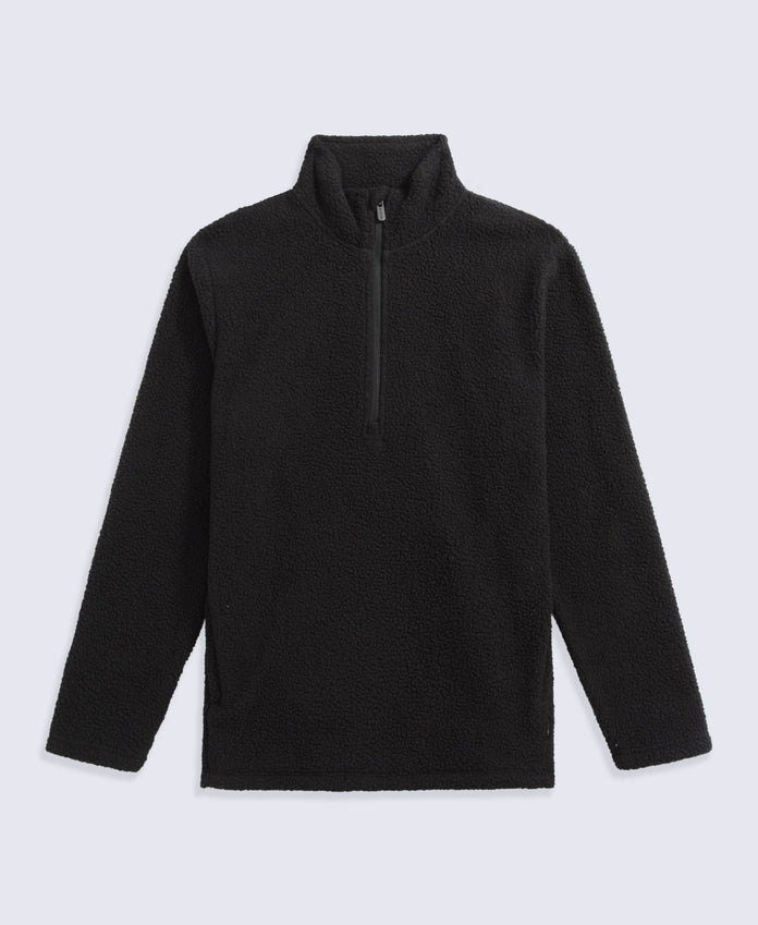 Ted Mens Borg Half Zip Fleece - Black