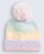 Animal Kids Rainbow Lined Hat Snood Glove Set - Pink