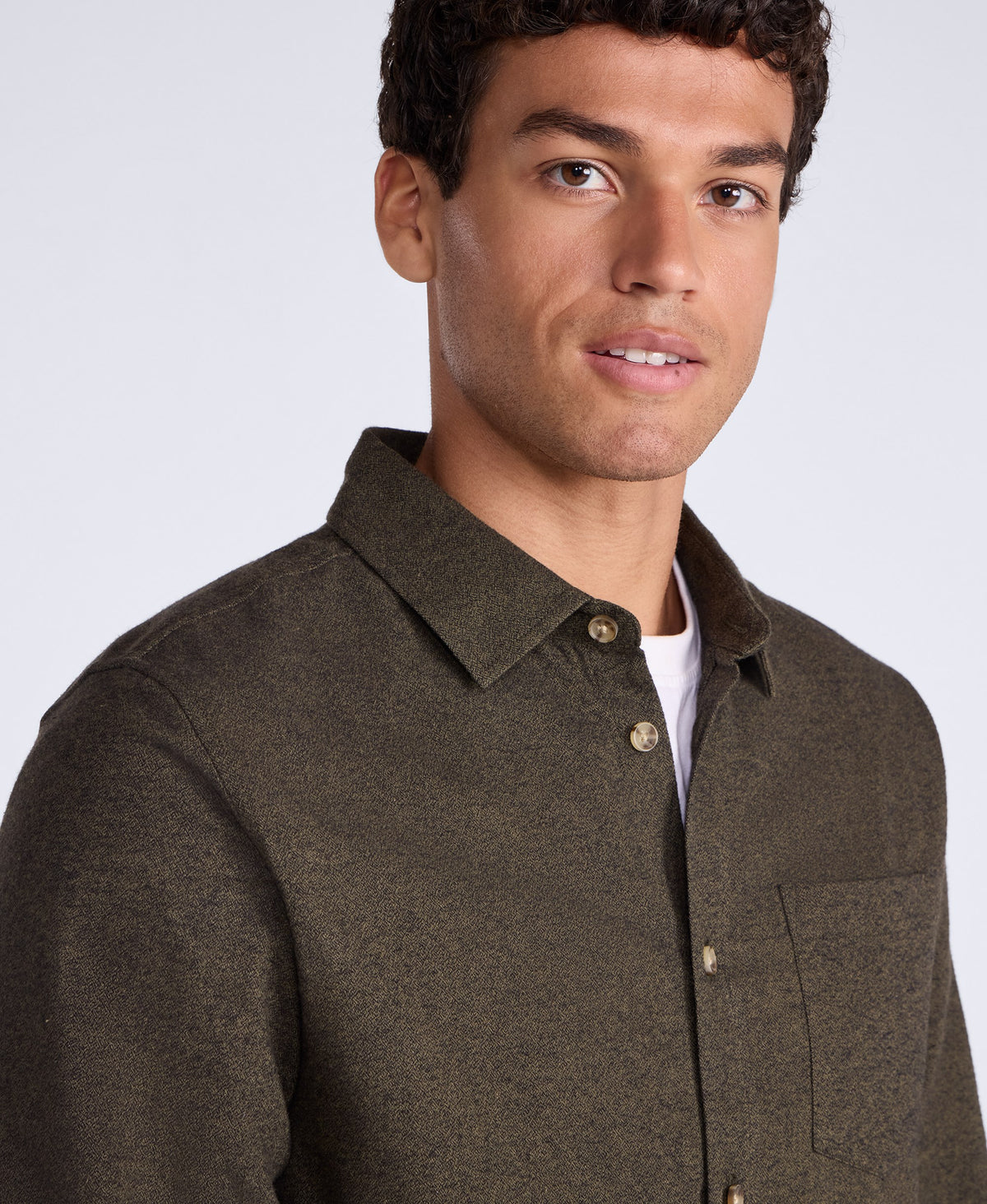 Hove Mens Shirt - Dark Beige
