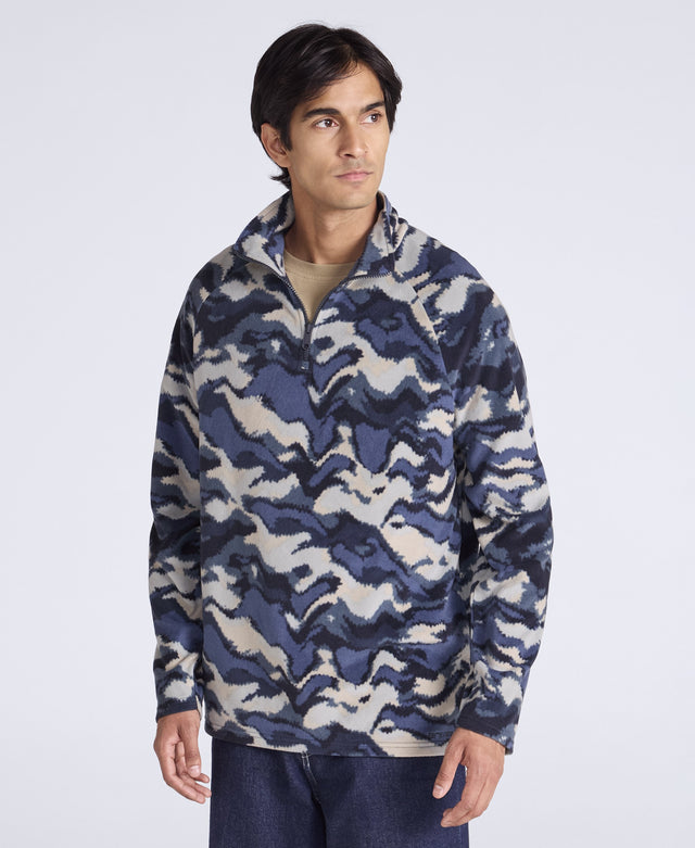 Printed Prague Men’s Fleece - Dark Blue