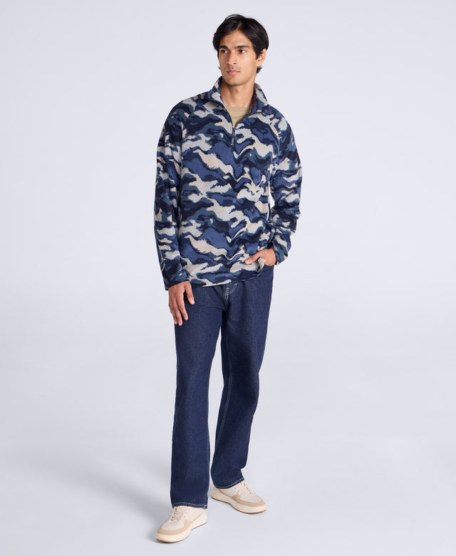 Printed Prague Men’s Fleece - Dark Blue
