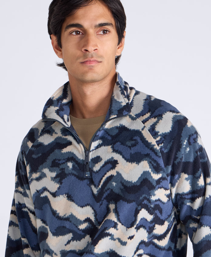 Printed Prague Men’s Fleece - Dark Blue