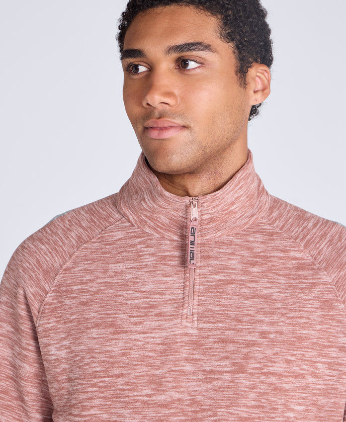 Riga Mens Melange Fleece - Dark Brown