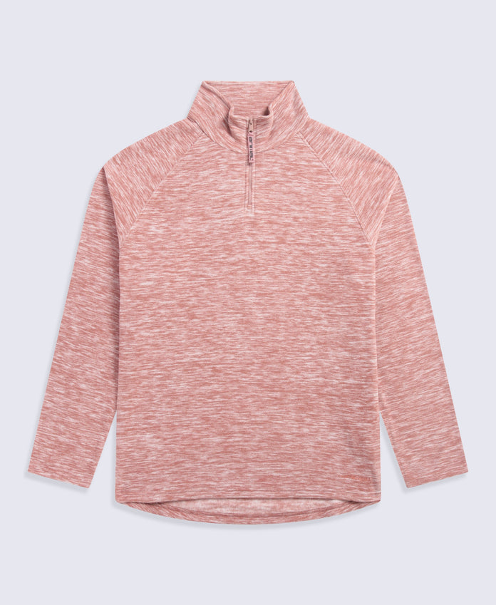 Riga Mens Melange Fleece - Dark Brown