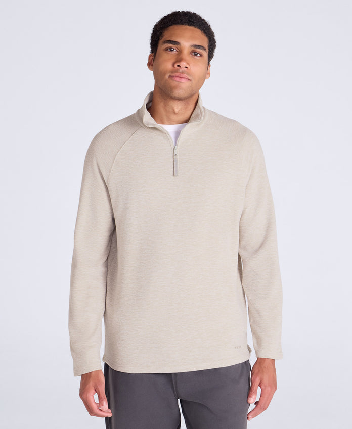 Riga Mens Melange Fleece - Light Brown