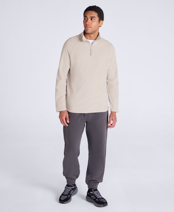 Riga Mens Melange Fleece - Light Brown