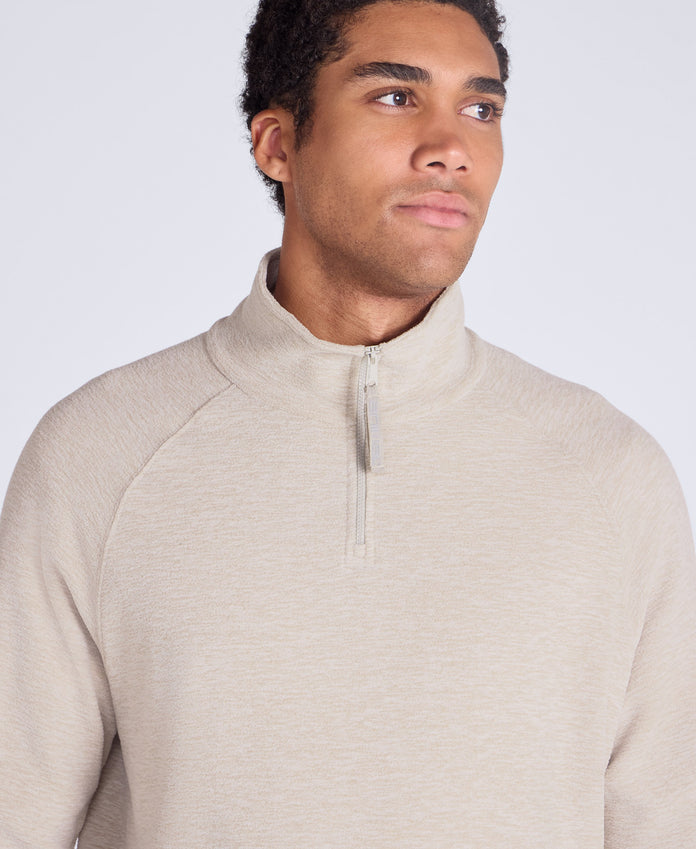 Riga Mens Melange Fleece - Light Brown