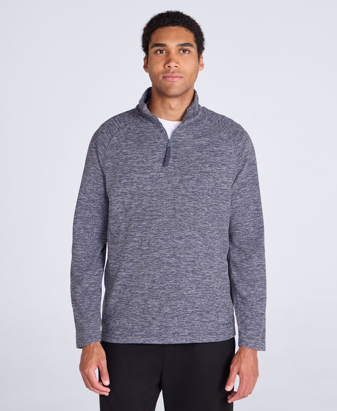 Riga Mens Melange Fleece - Navy
