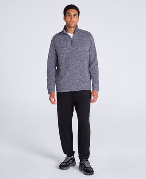Riga Mens Melange Fleece - Navy