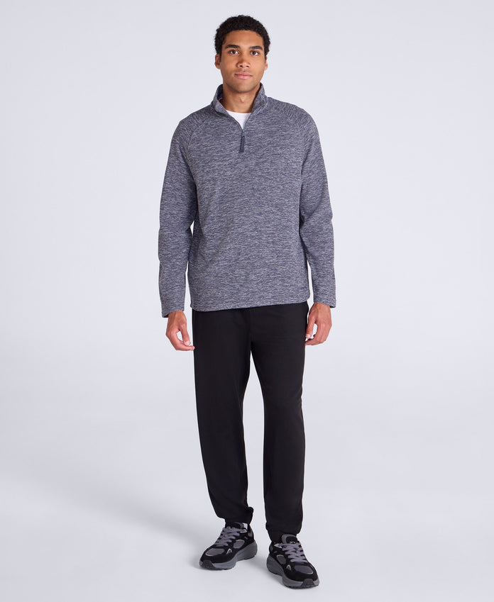 Riga Mens Melange Fleece - Navy