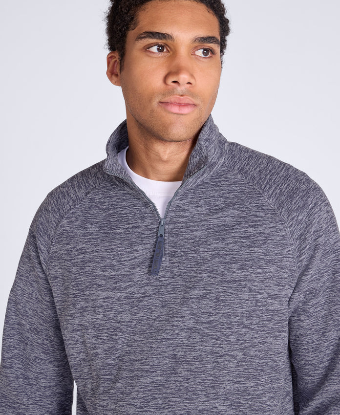 Riga Mens Melange Fleece - Navy