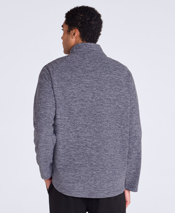 Riga Mens Melange Fleece - Navy