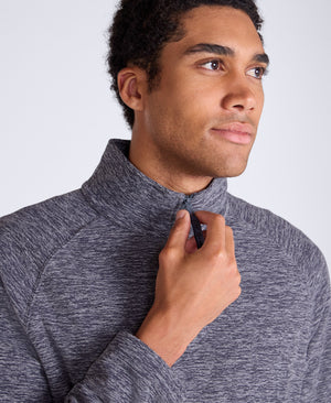 Riga Mens Melange Fleece - Navy