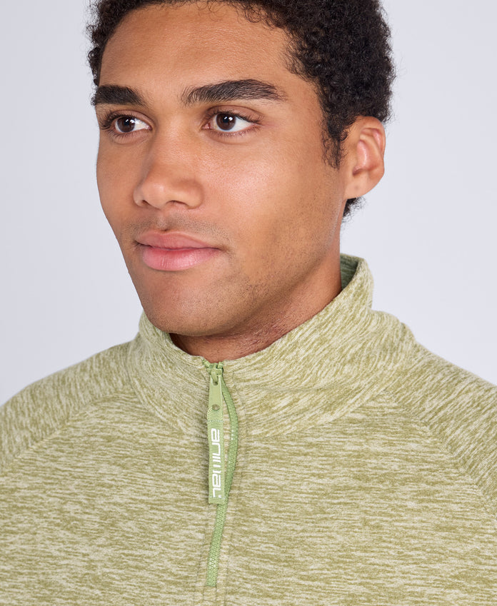 Riga Mens Melange Fleece - Pale Green