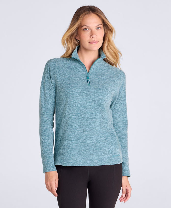 Riga Womens Melange Fleece - Dark Blue