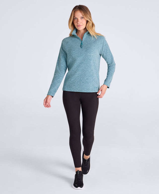 Riga Womens Melange Fleece - Dark Blue