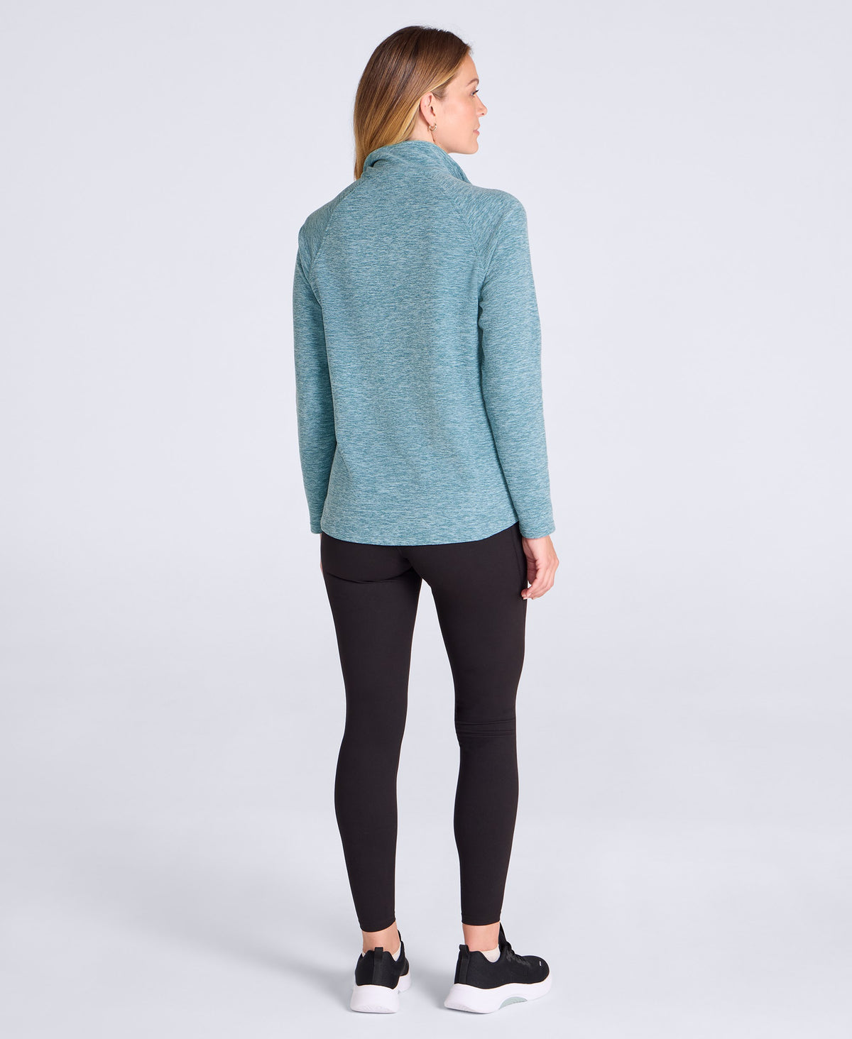 Riga Womens Melange Fleece - Dark Blue