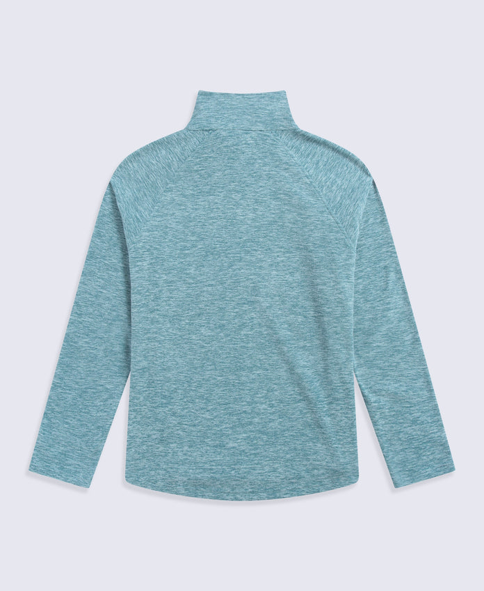 Riga Womens Melange Fleece - Dark Blue