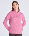 Riga Womens Melange Fleece - Dark Burgundy