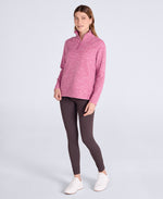 Riga Womens Melange Fleece - Dark Burgundy
