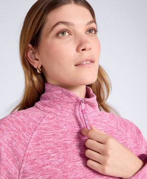 Riga Womens Melange Fleece - Dark Burgundy
