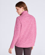 Riga Womens Melange Fleece - Dark Burgundy