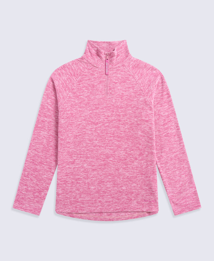 Riga Womens Melange Fleece - Dark Burgundy