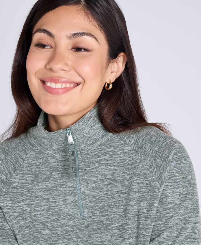 Riga Womens Melange Fleece - Dark Grey
