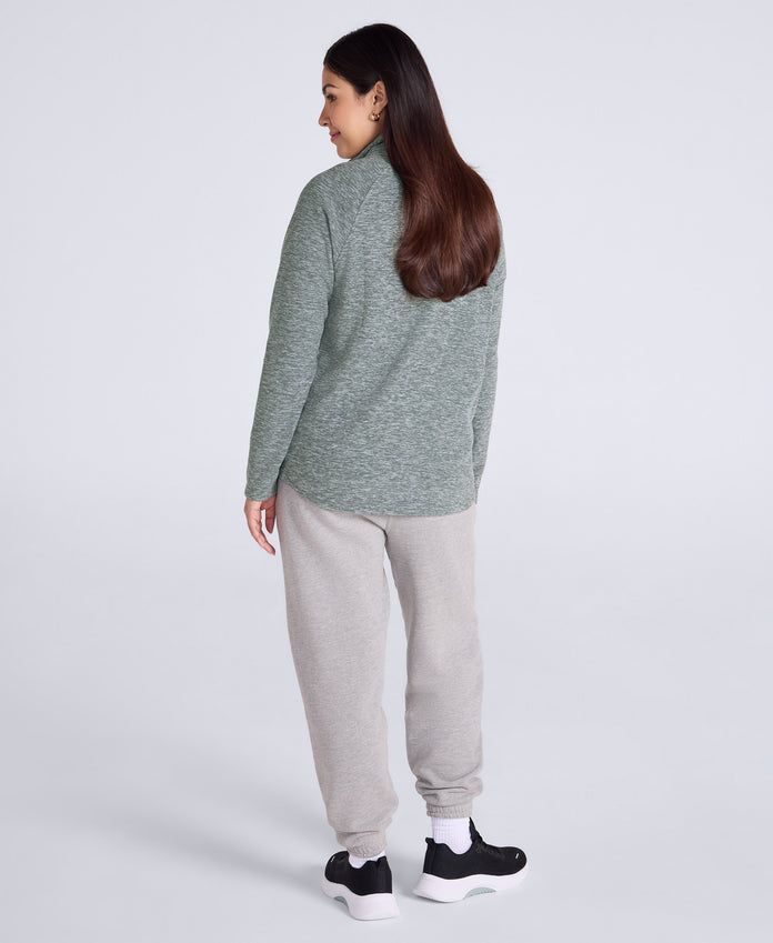 Riga Womens Melange Fleece - Dark Grey