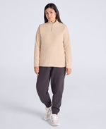 Riga Womens Melange Fleece - Light Beige